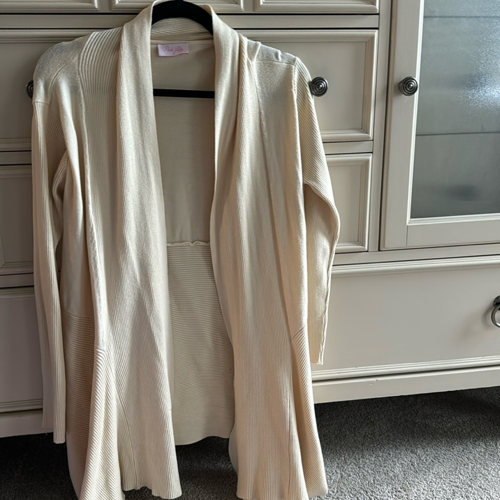 Pink Lily Drape cardigan